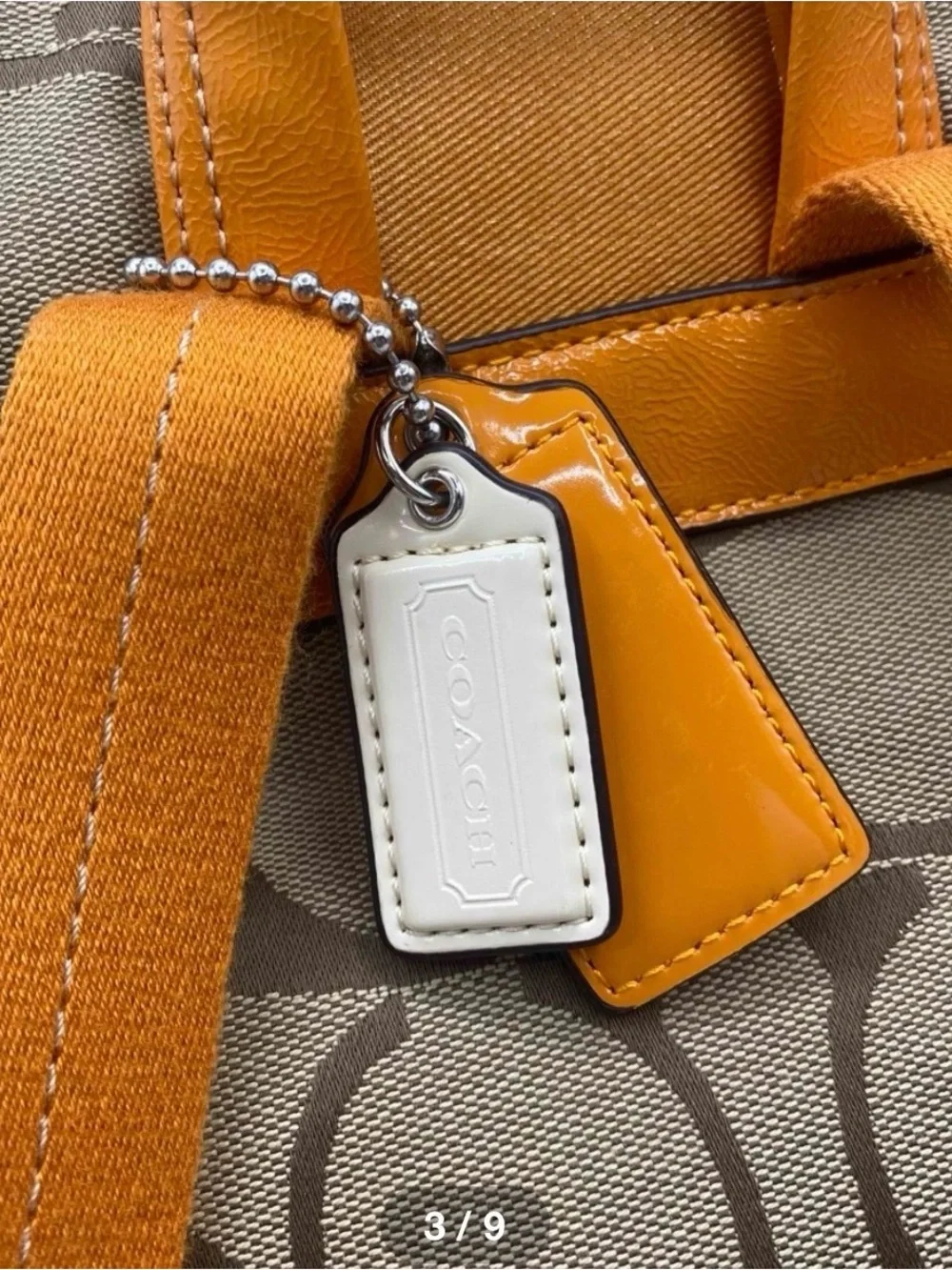 COACH Signature Stripe Canvas Backpack